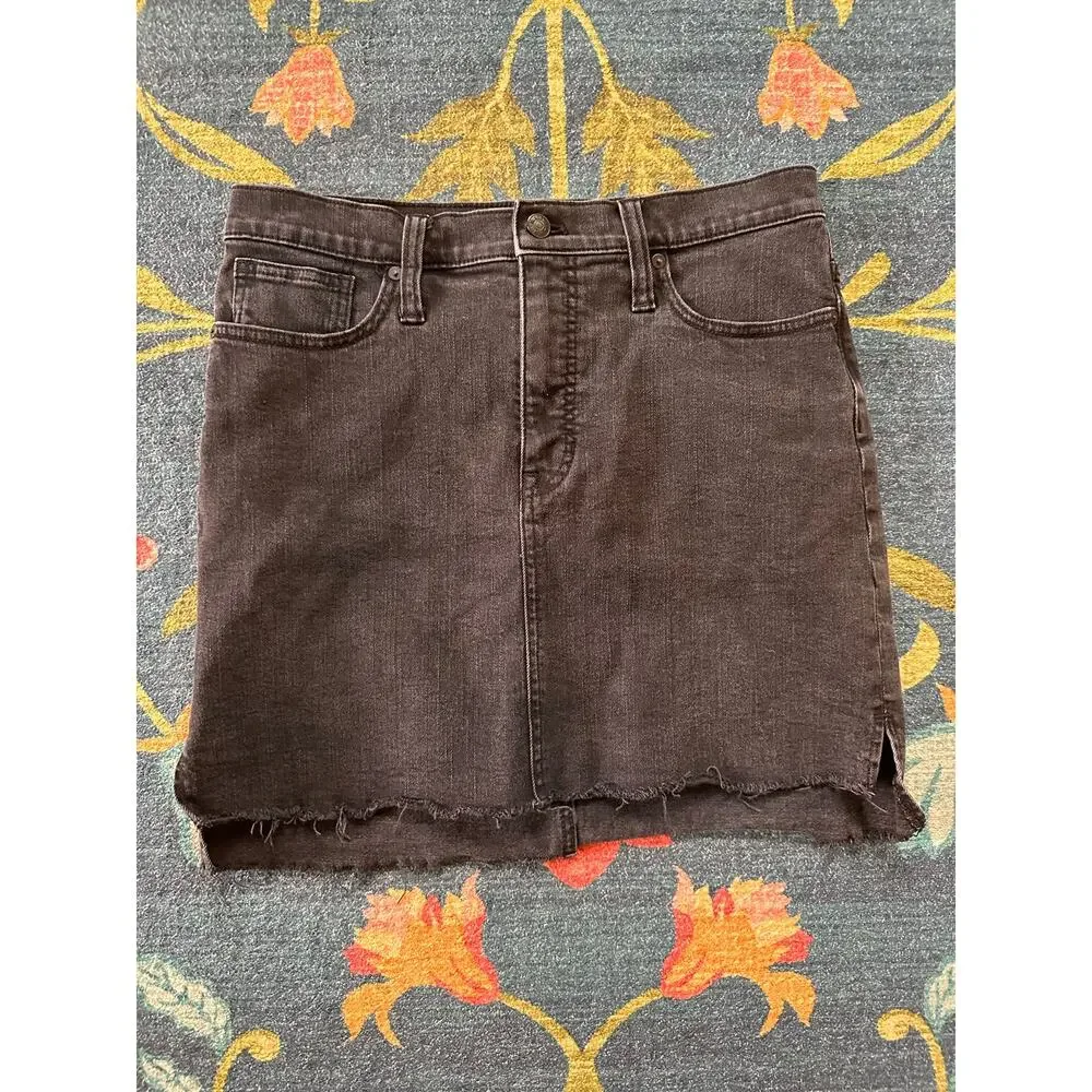 Madewell Stretch Denim Mini Skirt Size 29 - Picture 5 of 8